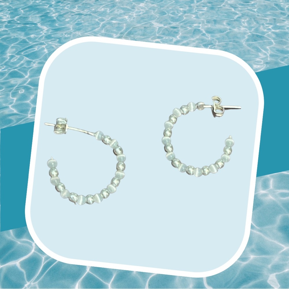 Sterling silver w/beads earrings